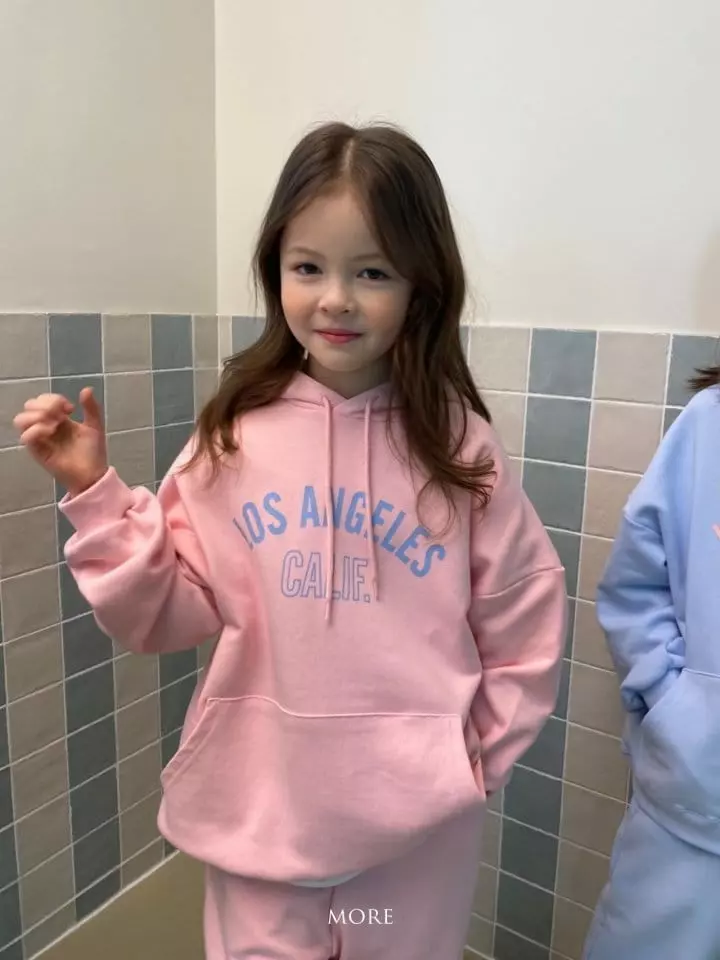 More - Korean Children Fashion - #Kfashion4kids - Los Angeles Hoody Bottom Set