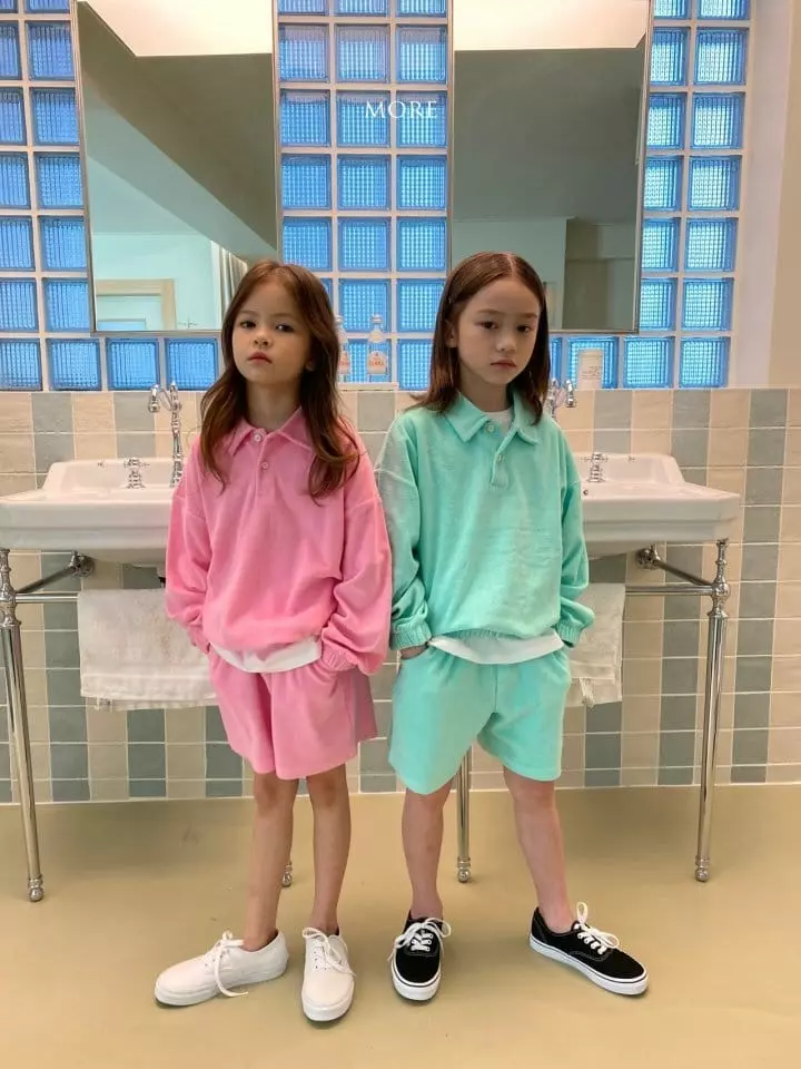 More - Korean Children Fashion - #childofig - Terry Collar Top Bottom Set - 5