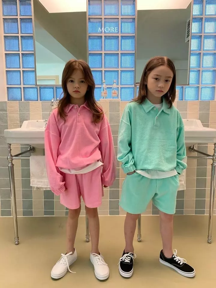 More - Korean Children Fashion - #childrensboutique - Terry Collar Top Bottom Set - 7