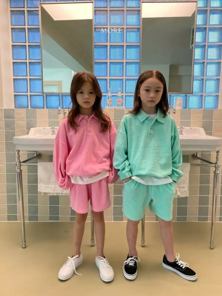 More - Korean Children Fashion - #designkidswear - Terry Collar Top Bottom Set - 8