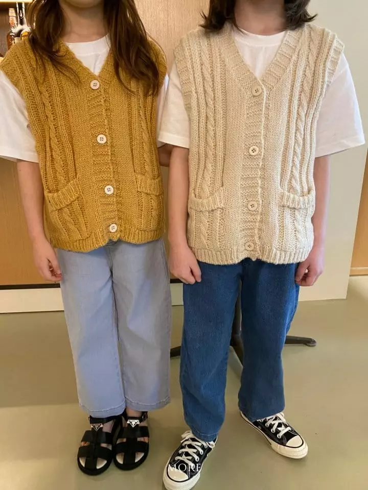 More - Korean Children Fashion - #fashionkids - Merrill V Neck Vest - 3