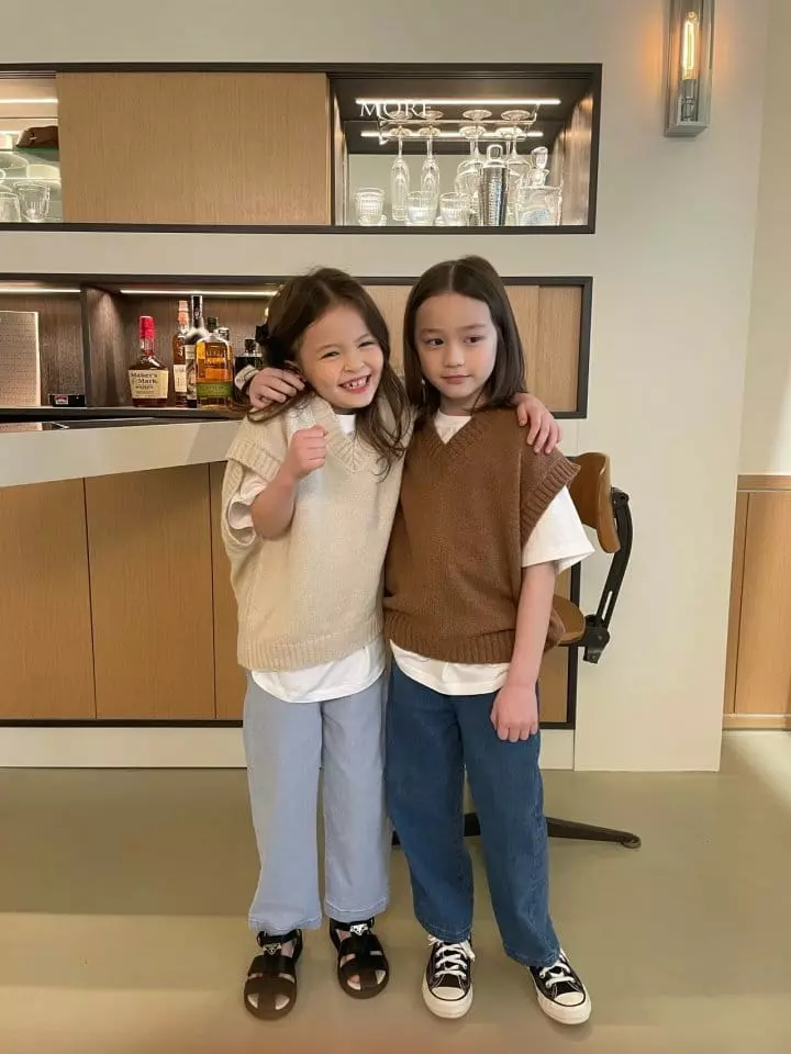 More - Korean Children Fashion - #fashionkids - Tomi V Neck Knit Vest - 2
