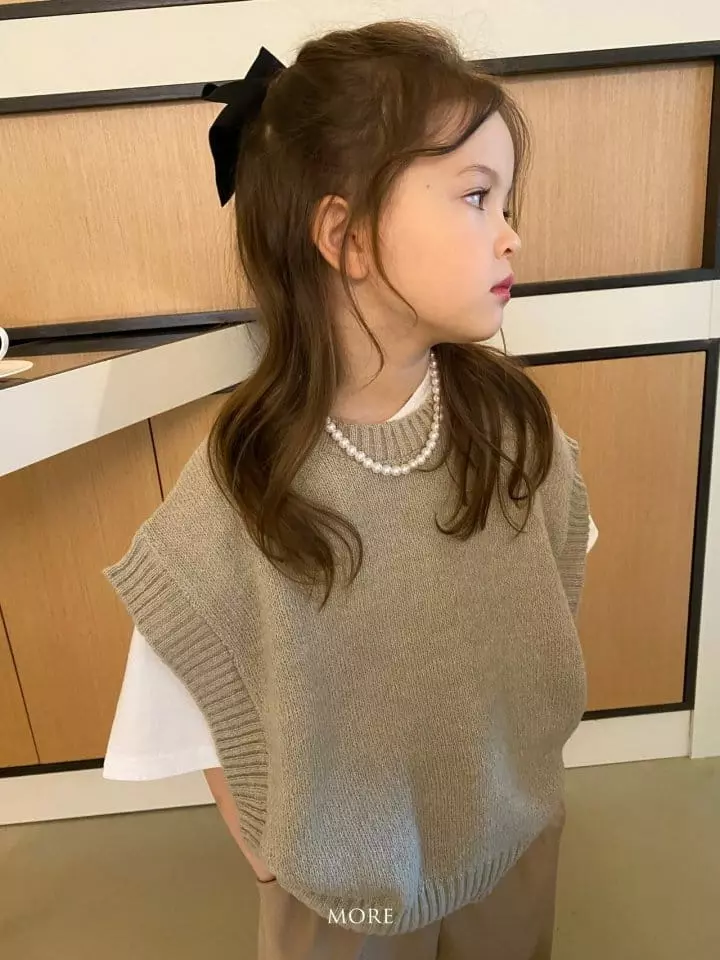 More - Korean Children Fashion - #fashionkids - Big Arm Whole Knit Vest