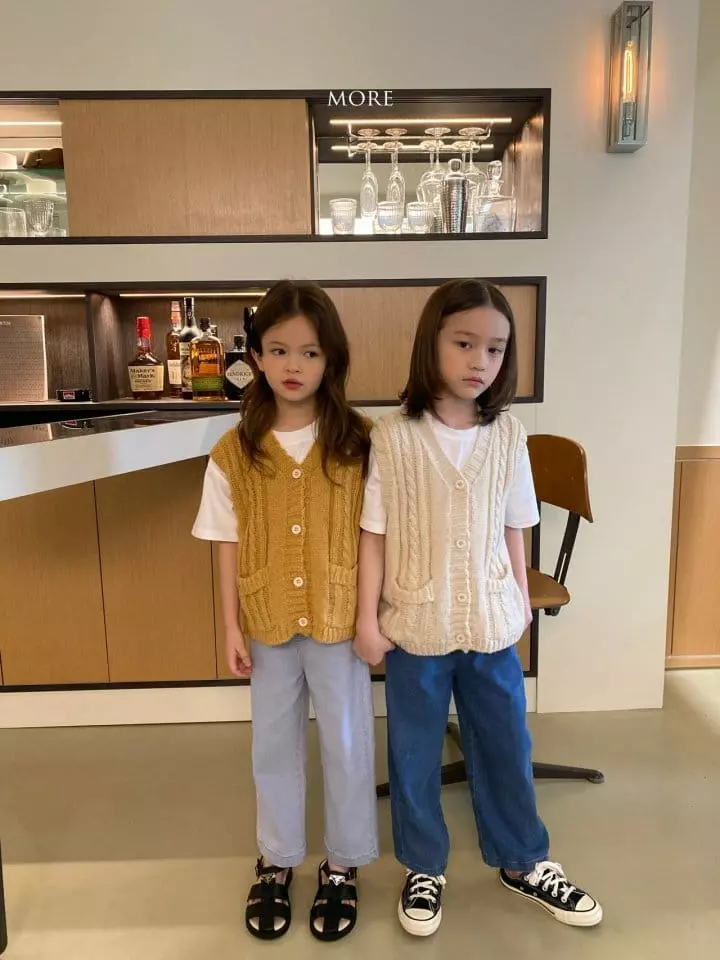 More - Korean Children Fashion - #fashionkids - Merrill V Neck Vest - 4