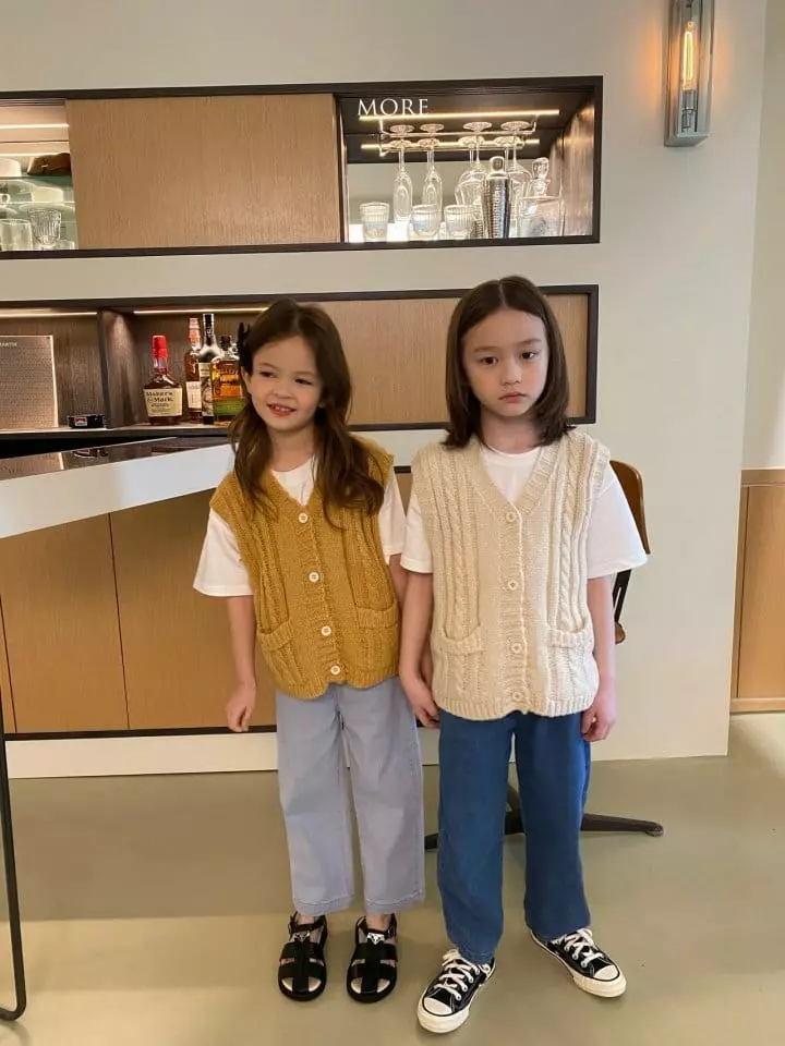 More - Korean Children Fashion - #kidsstore - Merrill V Neck Vest - 5