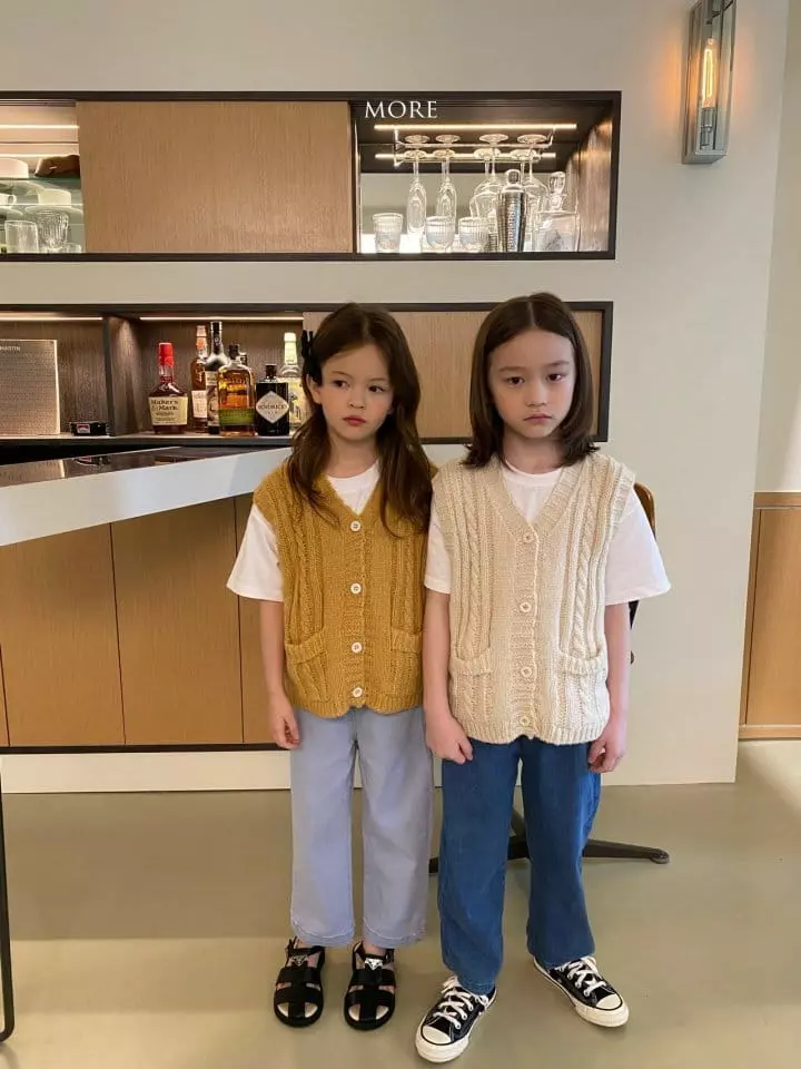 More - Korean Children Fashion - #kidzfashiontrend - Merrill V Neck Vest - 6