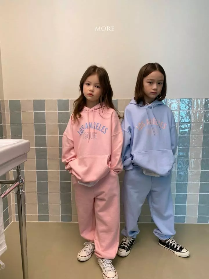 More - Korean Children Fashion - #littlefashionista - Los Angeles Hoody Bottom Set - 2
