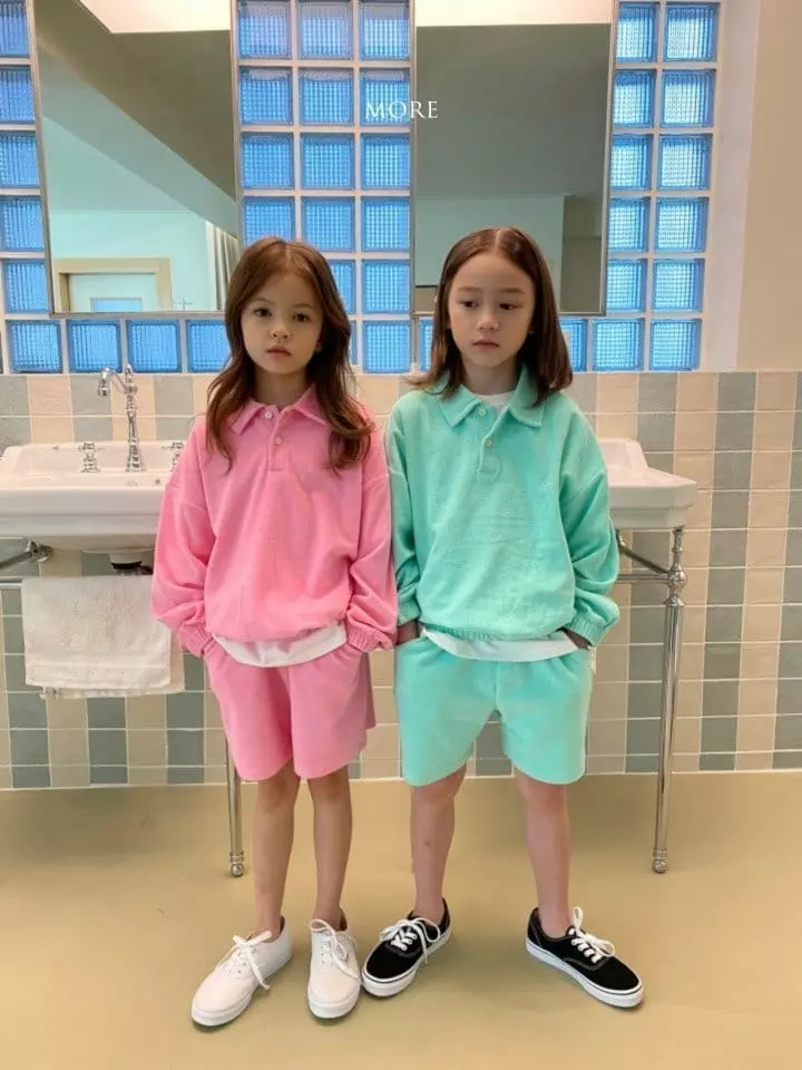 More - Korean Children Fashion - #littlefashionista - Terry Collar Top Bottom Set