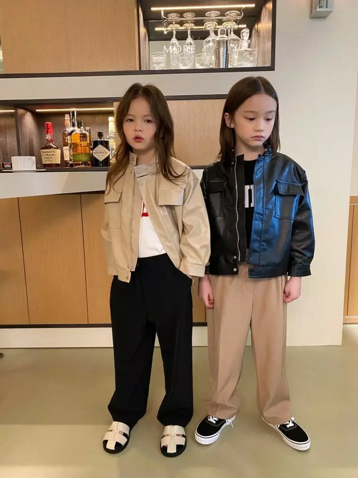 More - Korean Children Fashion - #magicofchildhood - Big Pocket Leather Jacket - 6