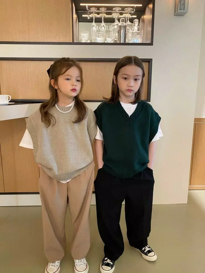 More - Korean Children Fashion - #minifashionista - Tomi V Neck Knit Vest - 9