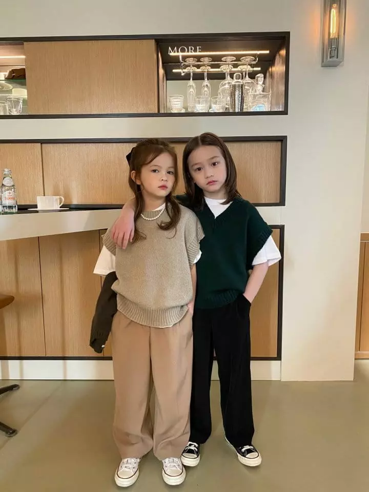 More - Korean Children Fashion - #minifashionista - Big Arm Whole Knit Vest - 8