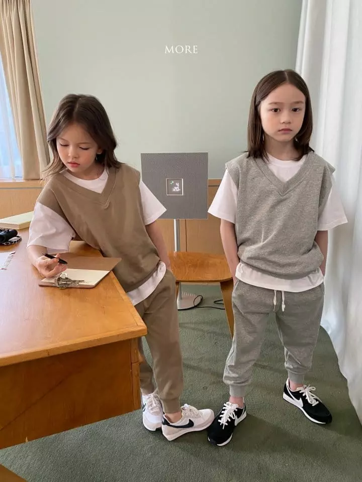 More - Korean Children Fashion - #minifashionista - Boy V Neck Top Bottom Set - 6