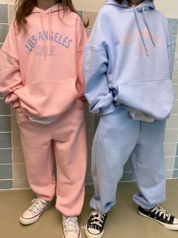 More - Korean Children Fashion - #magicofchildhood - Los Angeles Hoody Bottom Set - 4