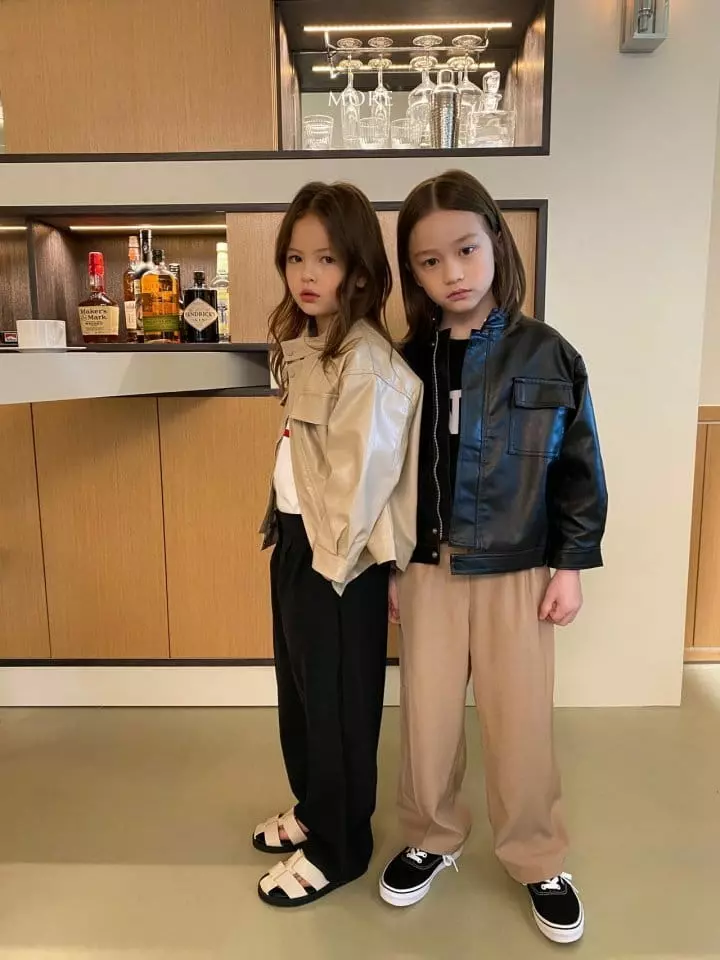 More - Korean Children Fashion - #prettylittlegirls - Big Pocket Leather Jacket - 8