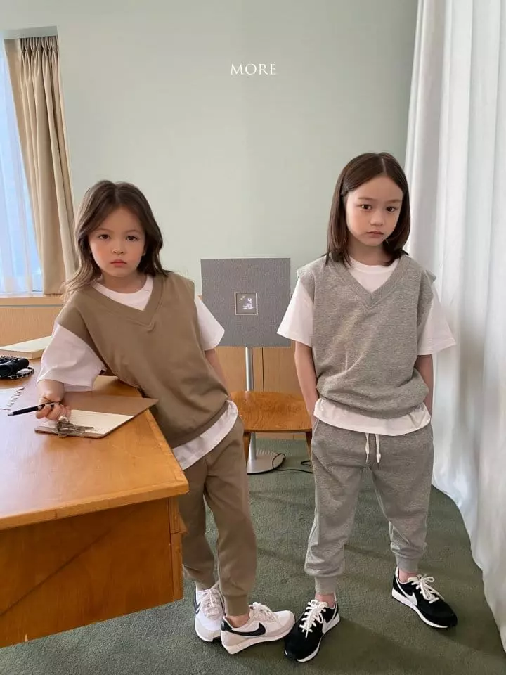 More - Korean Children Fashion - #prettylittlegirls - Boy V Neck Top Bottom Set - 7