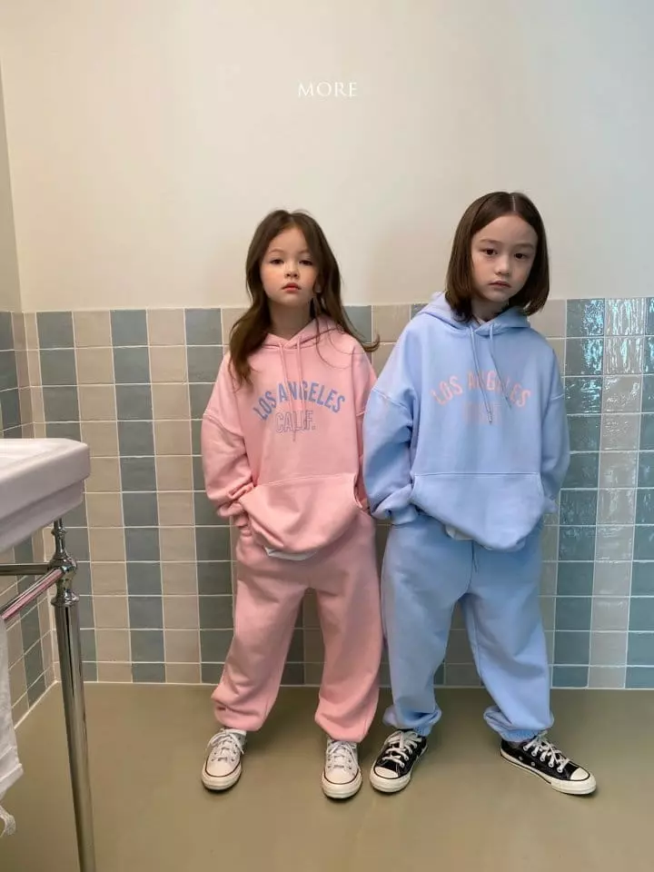 More - Korean Children Fashion - #prettylittlegirls - Los Angeles Hoody Bottom Set - 5