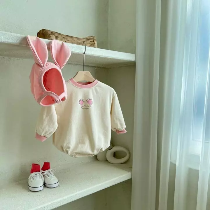 Mos Bebe - Korean Baby Fashion - #babyfashion - Mouse Bodysuit - 2