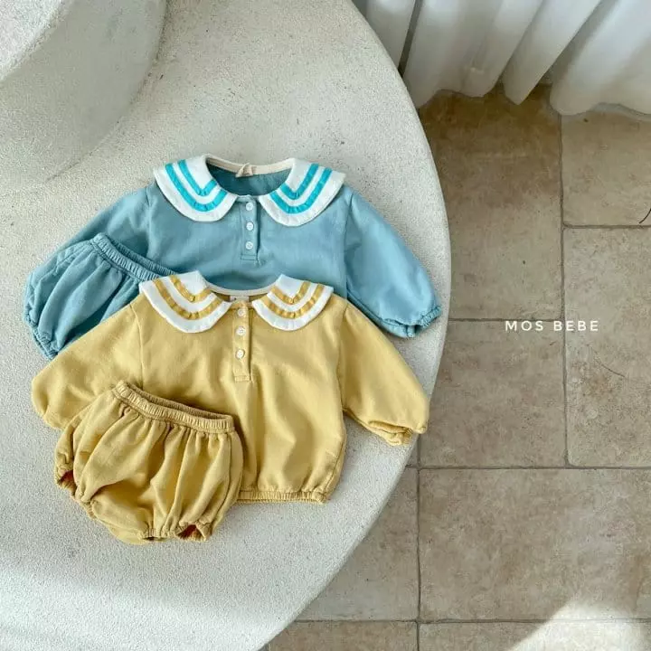 Mos Bebe - Korean Baby Fashion - #babyfashion - Sailor Top Bottom Set