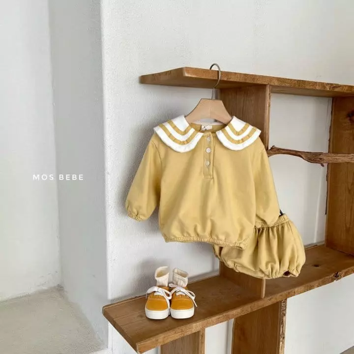 Mos Bebe - Korean Baby Fashion - #babygirlfashion - Sailor Top Bottom Set - 3