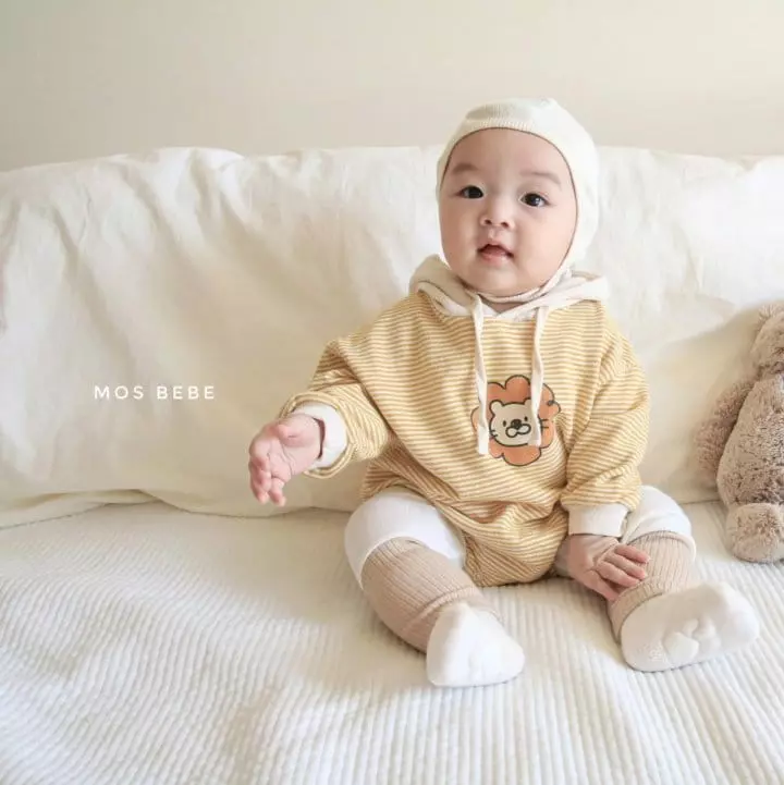 Mos Bebe - Korean Baby Fashion - #babyoutfit - Lion Bodysuit - 10