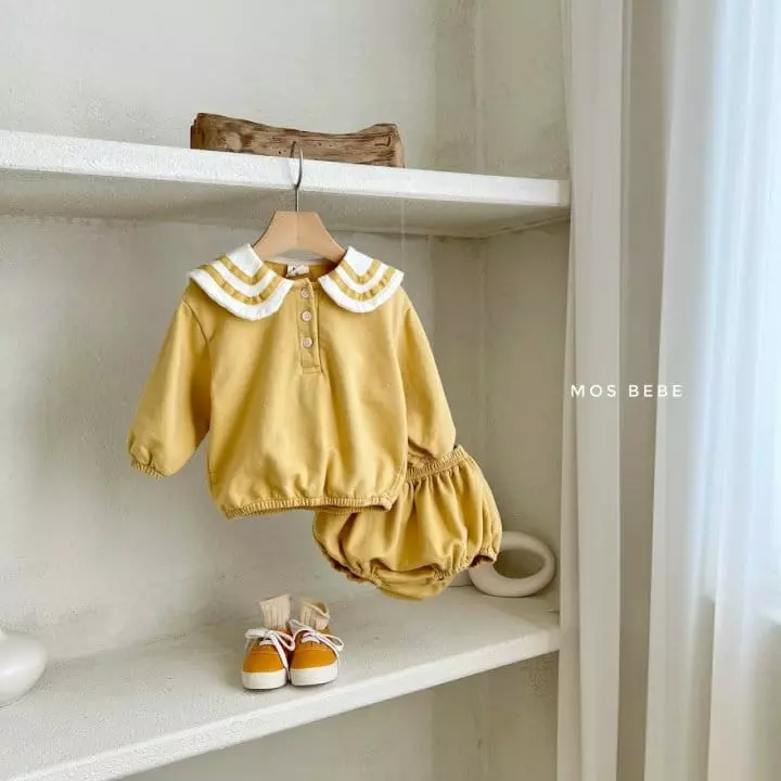 Mos Bebe - Korean Baby Fashion - #babyoutfit - Sailor Top Bottom Set - 7