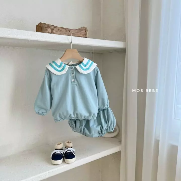 Mos Bebe - Korean Baby Fashion - #babyoutfit - Sailor Top Bottom Set - 8
