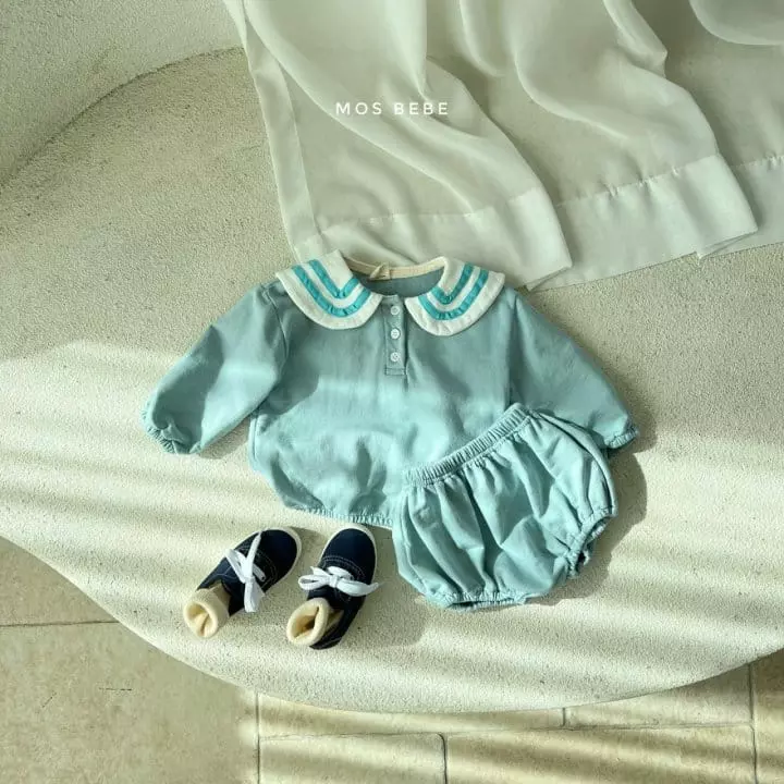 Mos Bebe - Korean Baby Fashion - #onlinebabyshop - Sailor Top Bottom Set - 11