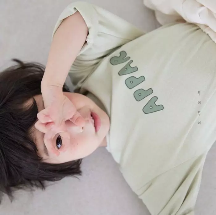 Mui Mui - Korean Children Fashion - #kidsshorts - Apear Tee - 9