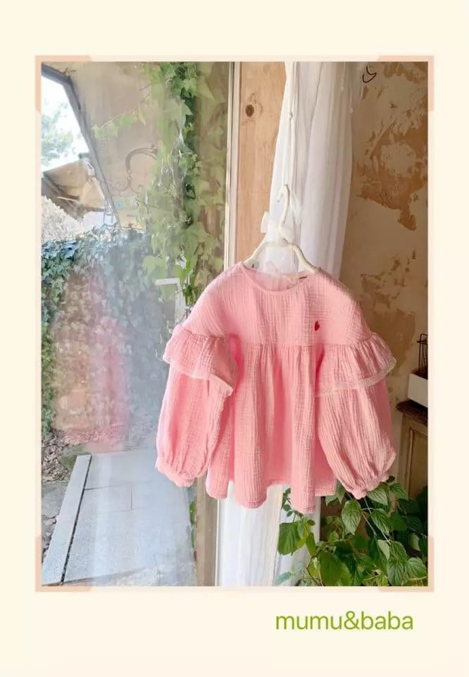 Mumunbaba - Korean Children Fashion - #childofig - Heart Embroidery Blouse - 2