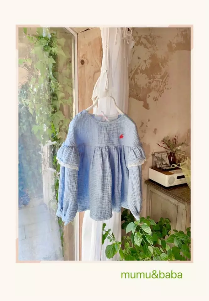 Mumunbaba - Korean Children Fashion - #childofig - Heart Embroidery Blouse - 3
