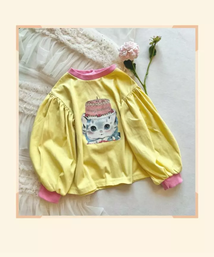 Mumunbaba - Korean Children Fashion - #discoveringself - Happy Cat Tee