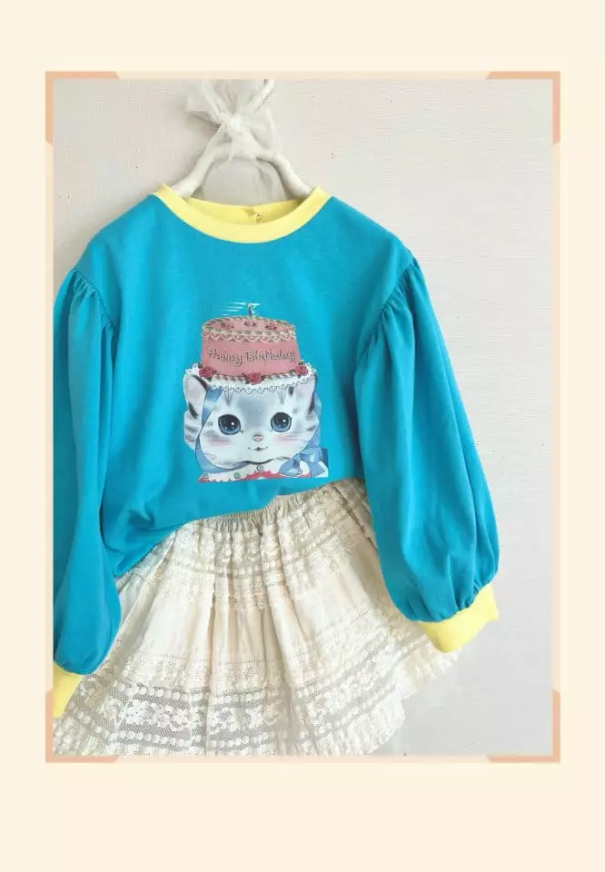 Mumunbaba - Korean Children Fashion - #kidsshorts - Happy Cat Tee - 4