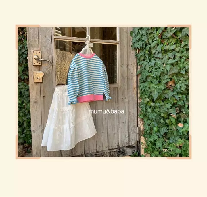 Mumunbaba - Korean Children Fashion - #magicofchildhood - Stripes Shrring Tee - 4