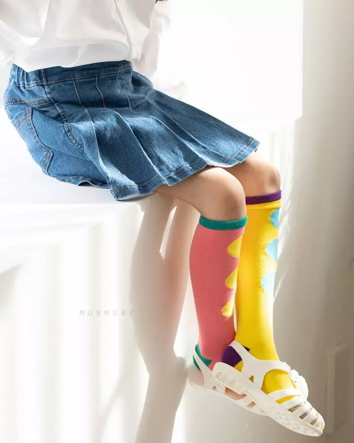 Murmure - Korean Children Fashion - #Kfashion4kids - Accordion Denim Skirt - 2