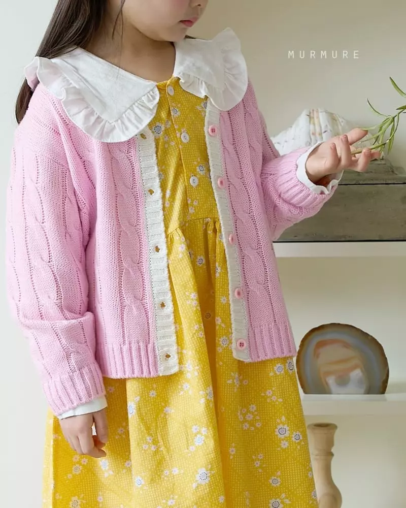 Murmure - Korean Children Fashion - #kidsstore - Color Twist Knit Cardigan
