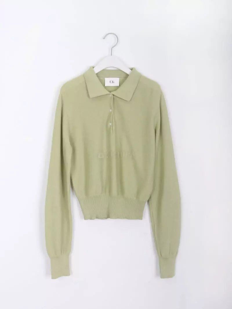 Museum - Korean Women Fashion - #womensfashion - Field Collar Knit Tee - 2