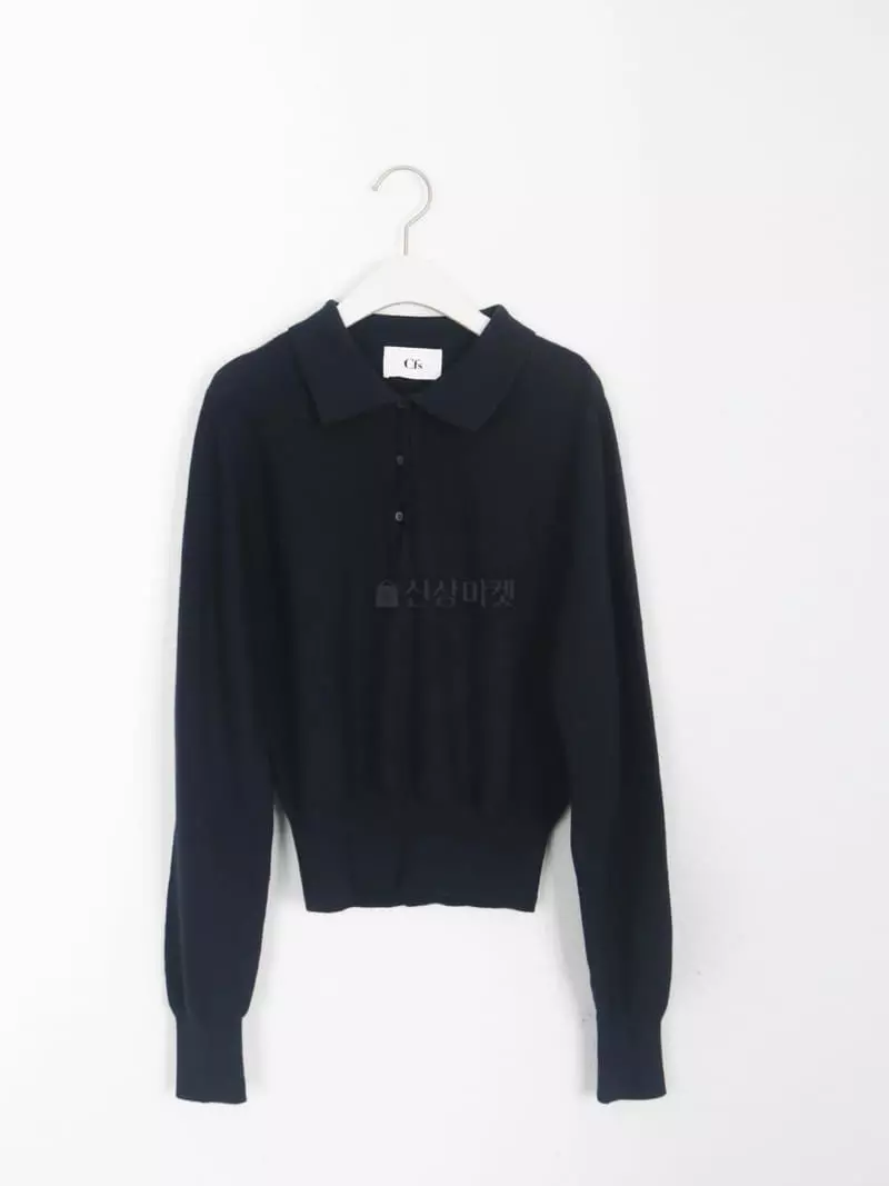 Museum - Korean Women Fashion - #momslook - Field Collar Knit Tee - 4