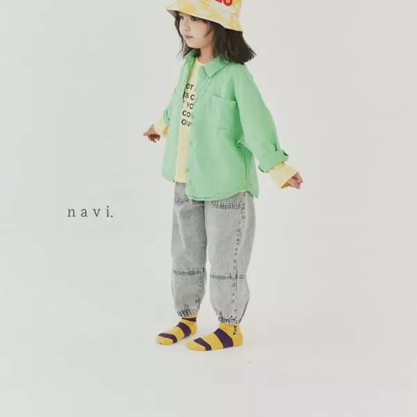 Navi - Korean Children Fashion - #kidsstore - Lettering Tee - 2