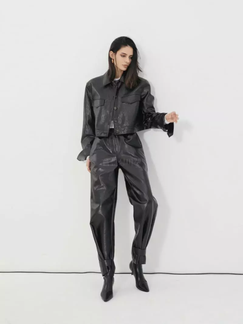 Neroli36 - Korean Women Fashion - #romanticstyle - Crack Leather Pants
