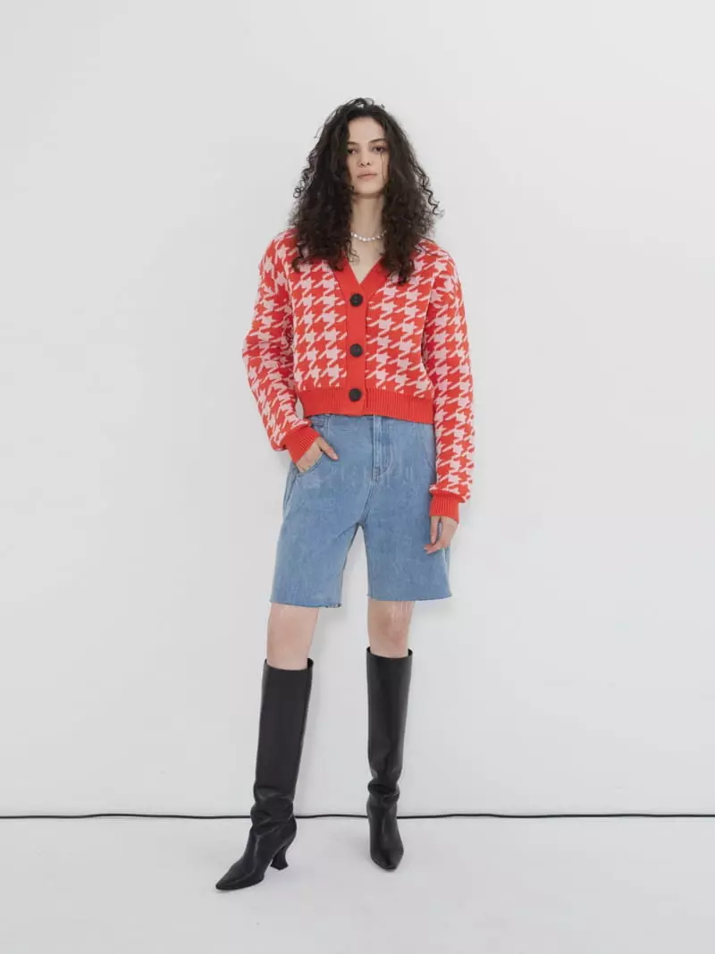 Neroli36 - Korean Women Fashion - #vintageinspired - Hound Pad Cardigan