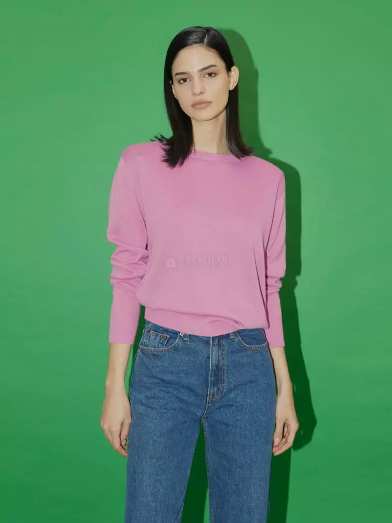 Neroli36 - Korean Women Fashion - #womensfashion - Pad Round Kint Tee