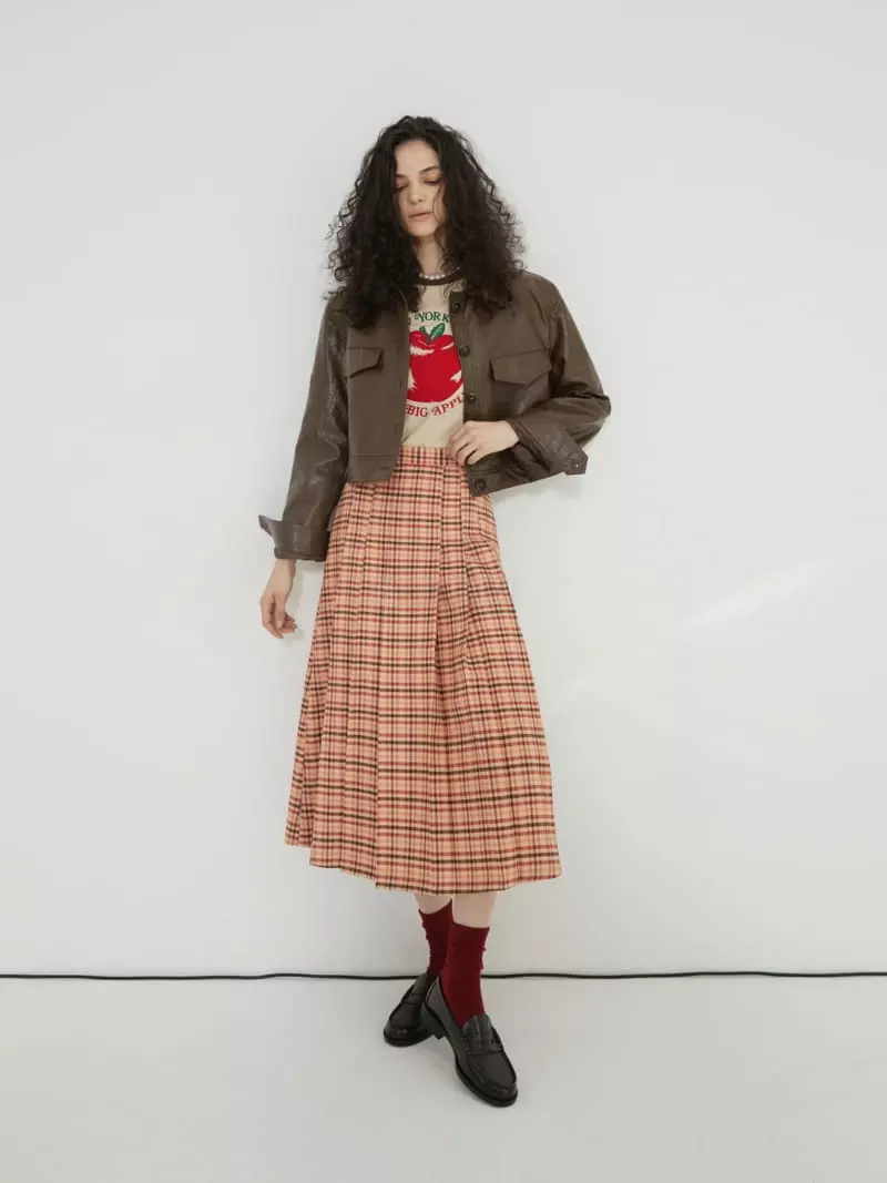 Neroli36 - Korean Women Fashion - #momslook - Crack Leather Jacket - 4