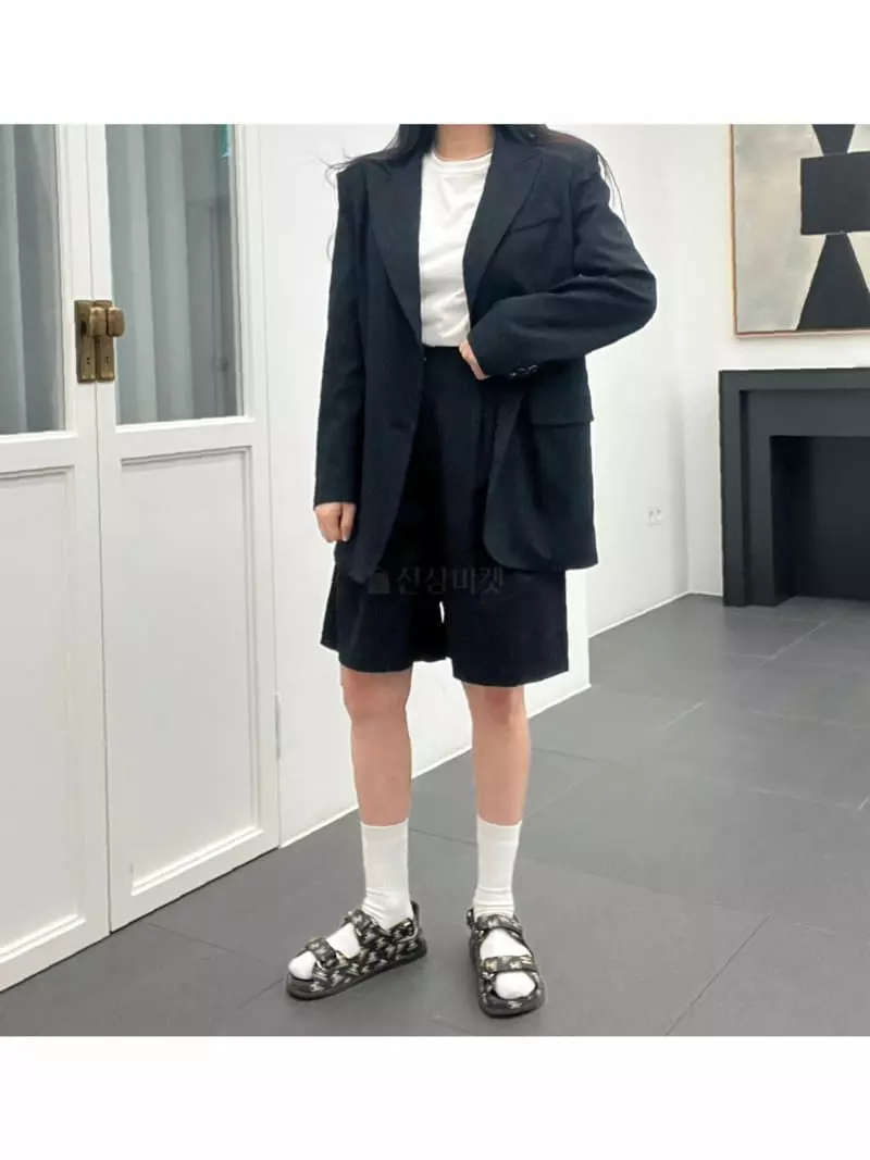 Newtro_Mood - Korean Women Fashion - #momslook - Stripe Jacket Bottom Set