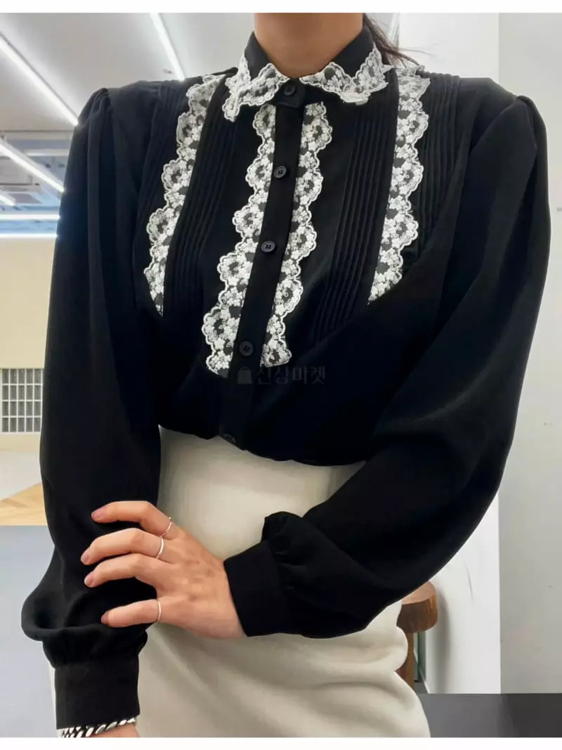 Newtro_Mood - Korean Women Fashion - #restrostyle - Tree Blouse - 3