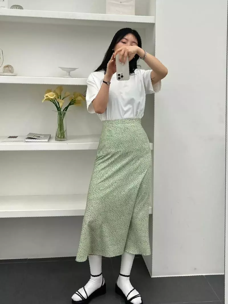Newtro_Mood - Korean Women Fashion - #restrostyle - Fine Flower Skirt