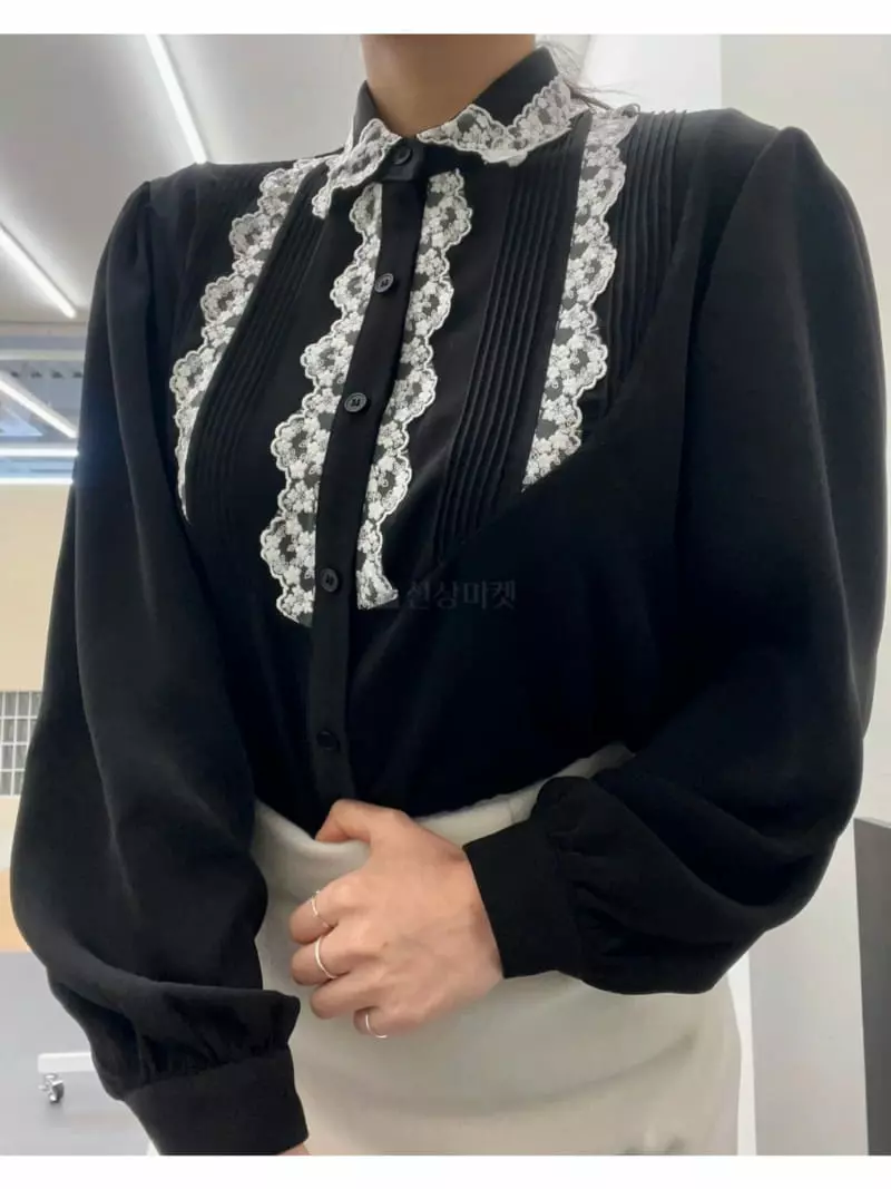 Newtro_Mood - Korean Women Fashion - #restrostyle - Tree Blouse - 4