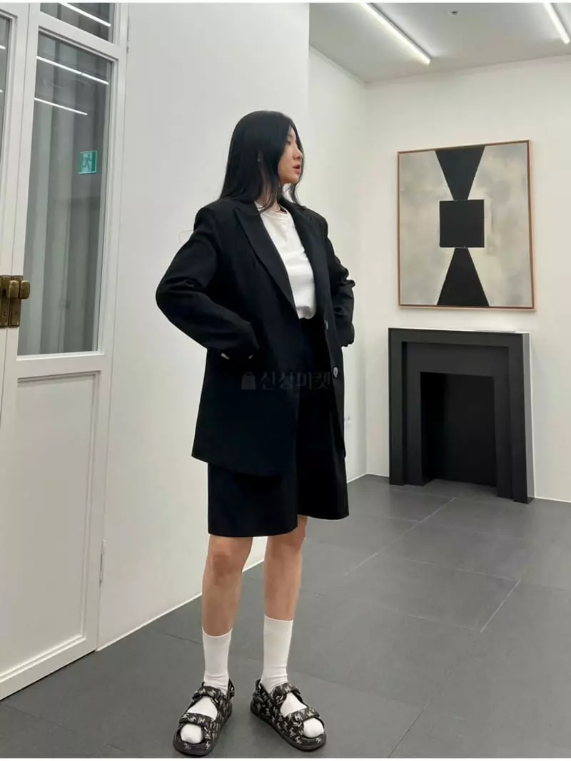 Newtro_Mood - Korean Women Fashion - #womensfashion - Stripe Jacket Bottom Set - 2