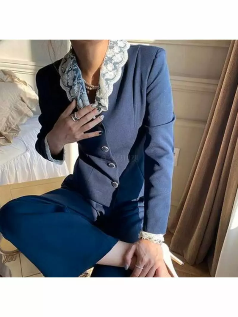 Newtro_Mood - Korean Women Fashion - #womensfashion - Line Jacket Bottom Set - 2
