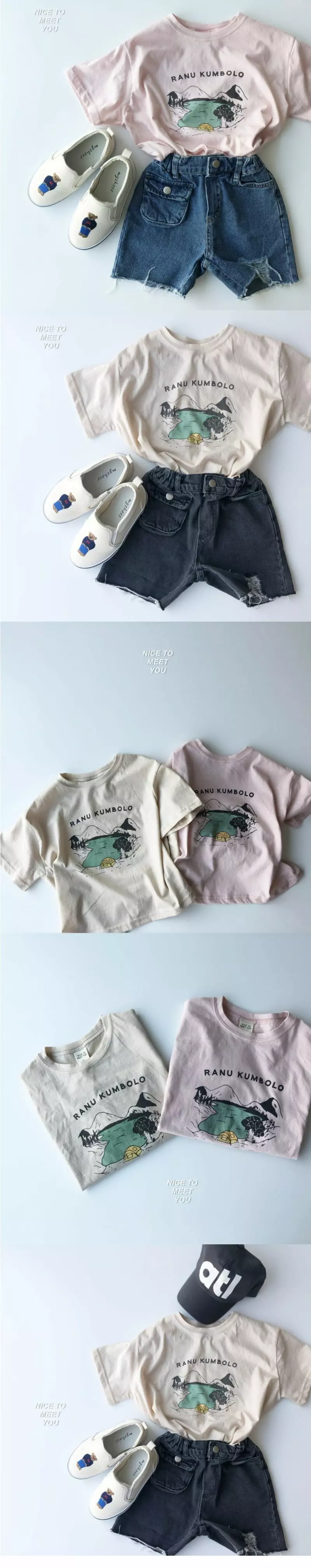 Nice To Meet You - Korean Children Fashion - #fashionkids - Camp Tee