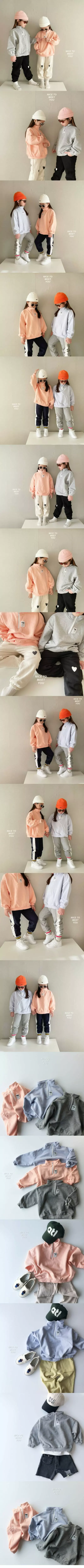 Nice To Meet You - Korean Children Fashion - #kidsshorts - Fornt Anorak Sweatshirt